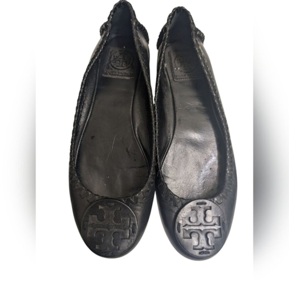 Tory Burch Leather Black  Flats US: 8M